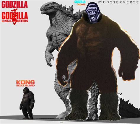 kong and godzilla size comparison